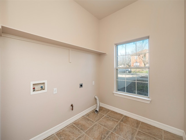 laundry room featuring hookup for a gas dryer, hookup for an electric dryer, and washer hookup