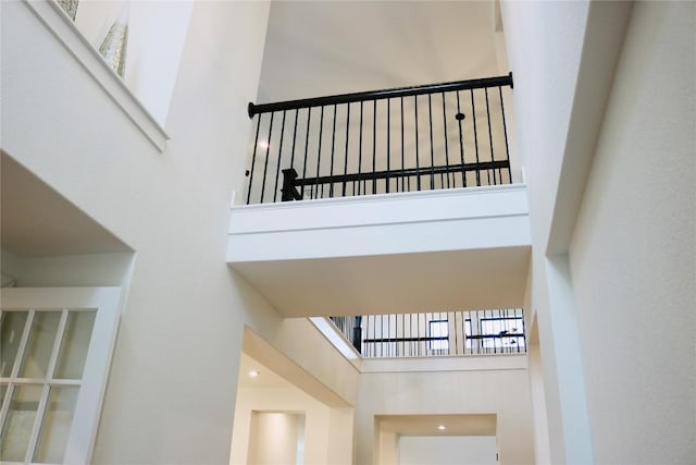 5408 Destination Way, Jonestown, TX 78645 - staircase featuring a high ceiling