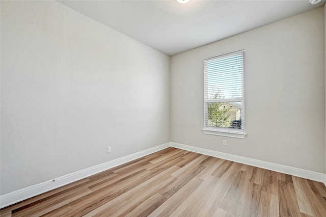 empty room featuring light hardwood / wood-style flooring