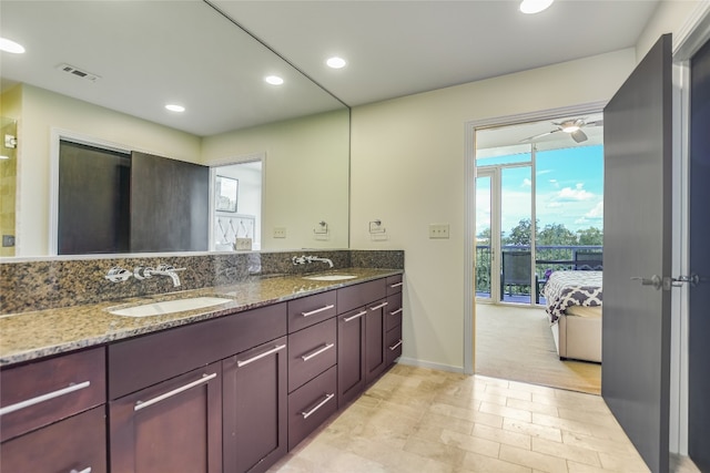 bathroom featuring vanity and tile patterned floors