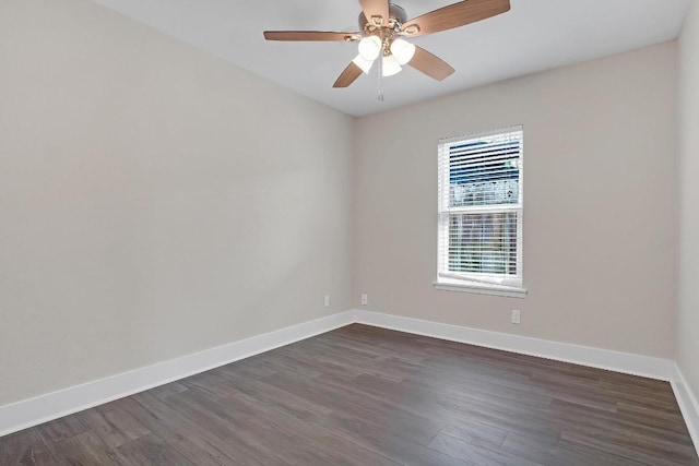1808 Belford Dr, Austin, TX 78757 - empty room featuring dark wood-type flooring and a ceiling fan