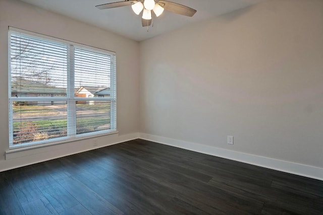 1808 Belford Dr, Austin, TX 78757 - empty room featuring a ceiling fan and dark wood-style floors