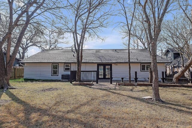 1808 Belford Dr, Austin, TX 78757 - rear view of house featuring french doors