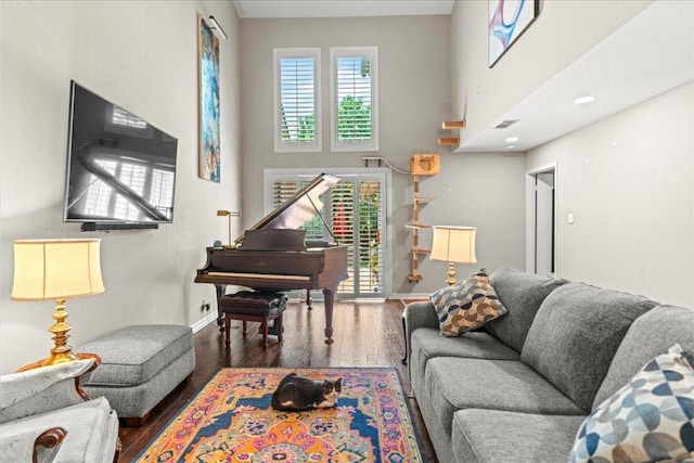 10920 Crown Colony Dr Unit C, Austin, TX 78747 - living room featuring wood finished floors and baseboards