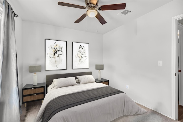 5812 Brampton Ln, Austin, TX 78724 - bedroom with carpet flooring, baseboards, and ceiling fan