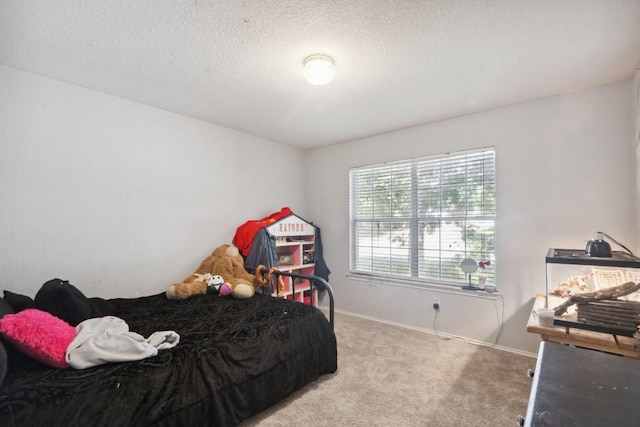 17405 Wiseman Dr, Pflugerville, TX 78660 - carpeted bedroom with a textured ceiling and baseboards
