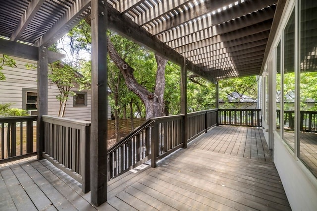 deck with a pergola