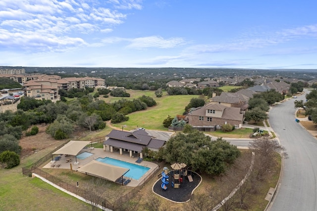578 Ledge Stone Dr, Austin, TX 78737 - bird's eye view of a pool