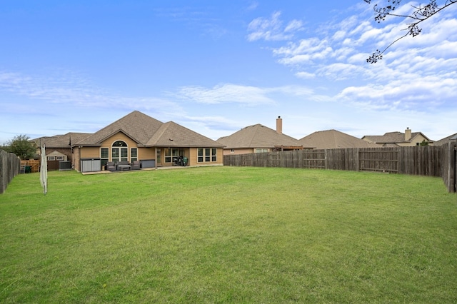 578 Ledge Stone Dr, Austin, TX 78737 - view of yard with a patio and central AC unit