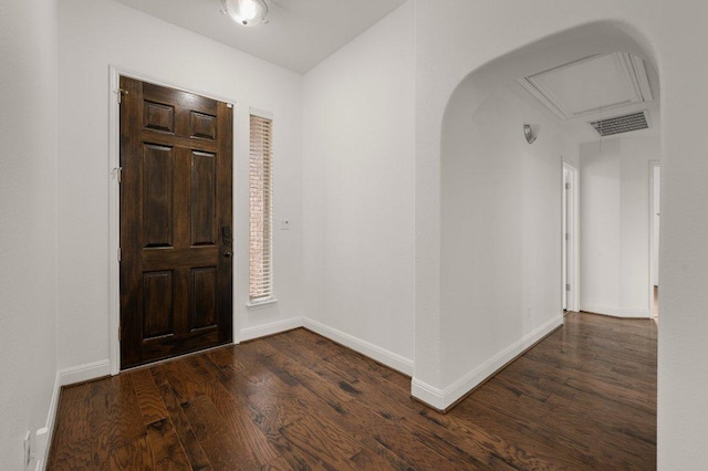 578 Ledge Stone Dr, Austin, TX 78737 - entrance foyer featuring dark wood-style floors and baseboards