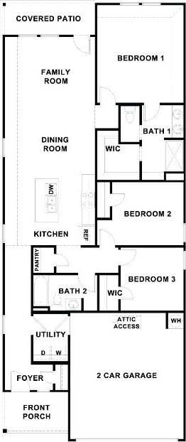 418 Gallaher Bnd, Maxwell, TX 78656 - view of floor plan / room layout
