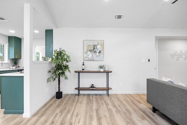 interior space featuring light hardwood / wood-style flooring