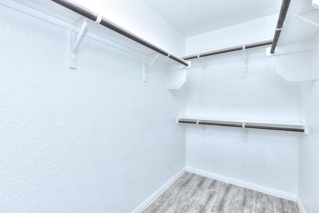 walk in closet featuring hardwood / wood-style flooring