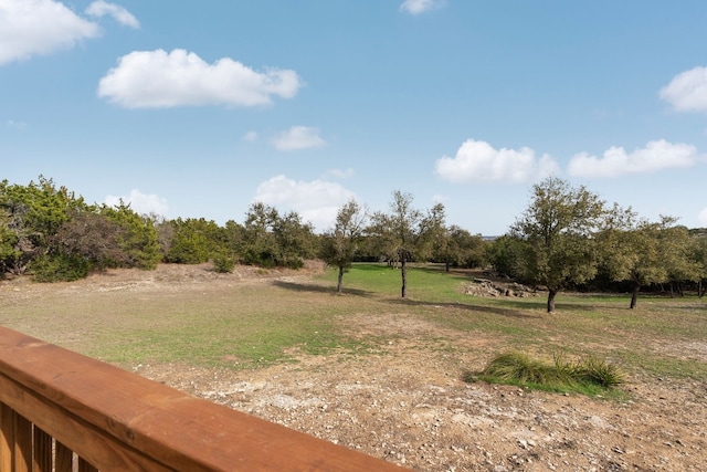 view of yard with a rural view