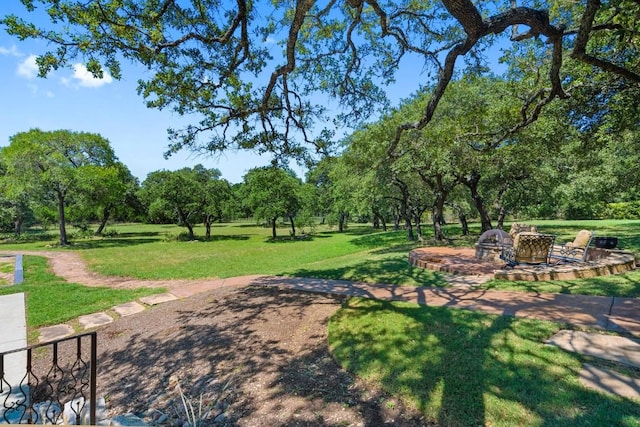 view of community with a lawn