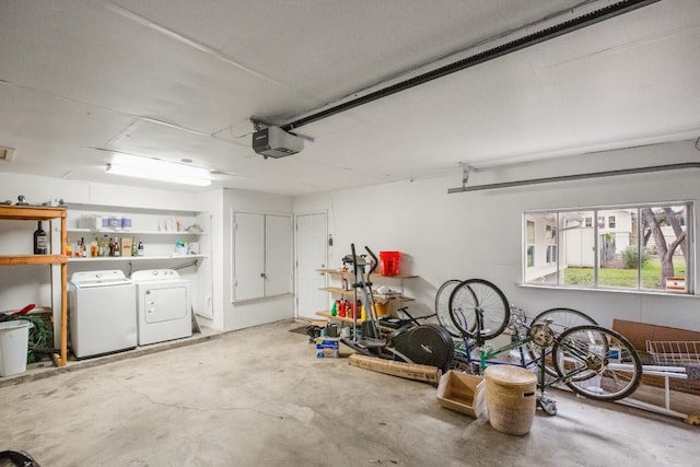 1907 Casa Grande Dr, Austin, TX 78733 - garage featuring independent washer and dryer and a garage door opener