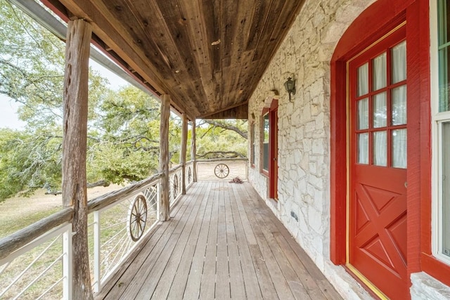 view of wooden terrace