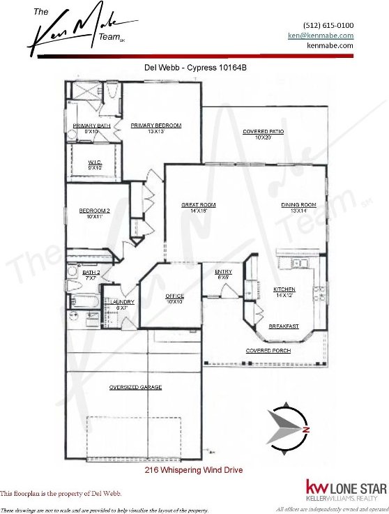 216 Whispering Wind Dr, Georgetown, TX 78633 - view of floor plan / room layout
