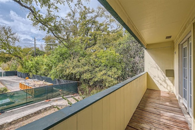 balcony featuring visible vents