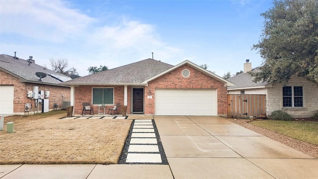 view of front facade with a garage