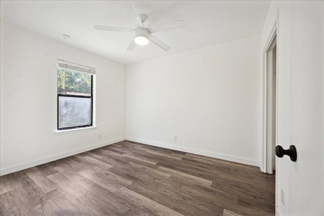 300 Tilbury Ln, Austin, TX 78745 - spare room with wood finished floors, ceiling fan, and a smoke detector