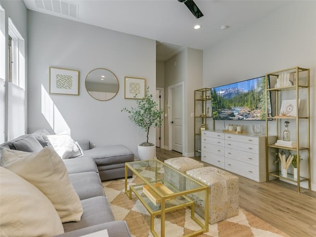 3809 Valley View Rd Unit 1, Austin, TX 78704 - living area featuring light wood finished floors and recessed lighting