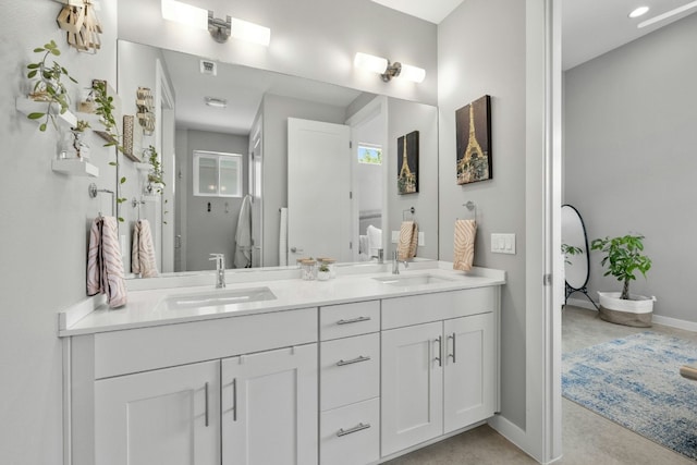 bathroom with vanity