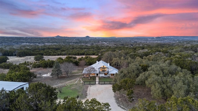 200 Shady River Rd, Wimberley, TX 78676 - aerial view at dusk of a forest view