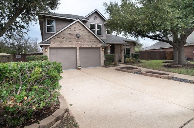 view of front facade with a garage