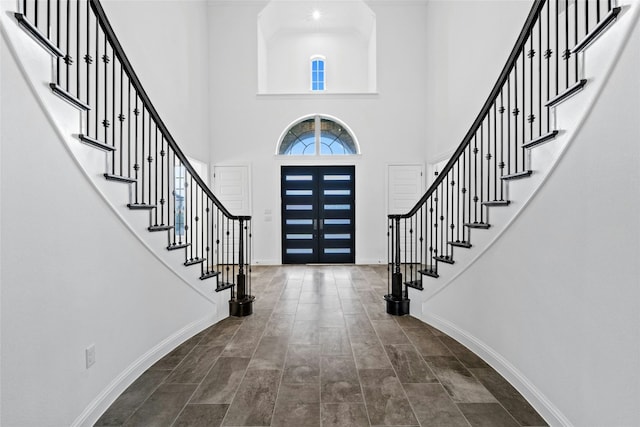 2324 Bel Paese Bnd, Leander, TX 78641 - foyer with stairs and a towering ceiling