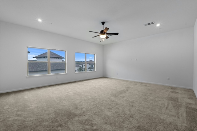 2324 Bel Paese Bnd, Leander, TX 78641 - unfurnished room featuring carpet, ceiling fan, and recessed lighting