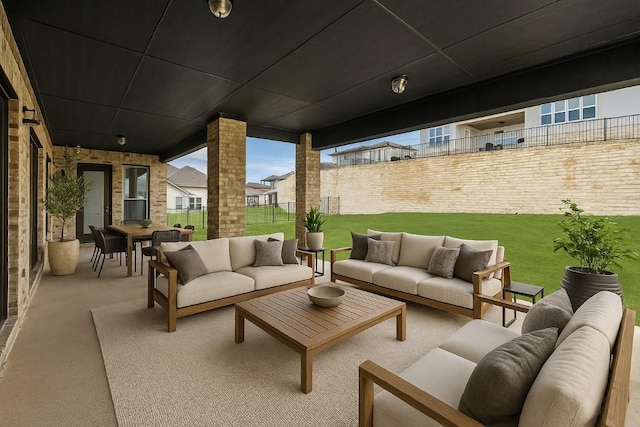 2324 Bel Paese Bnd, Leander, TX 78641 - view of patio with an outdoor hangout area and outdoor dining space