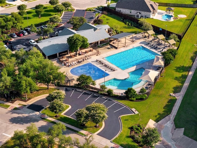 4131 Van Ness Ave, Round Rock, TX 78681 - bird's eye view of a pool area