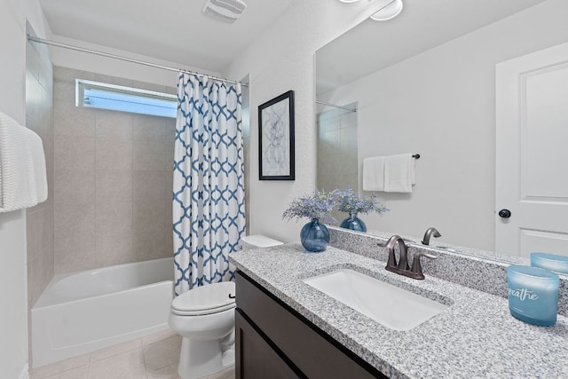 4131 Van Ness Ave, Round Rock, TX 78681 - bathroom with vanity, tile patterned flooring, and shower / tub combo