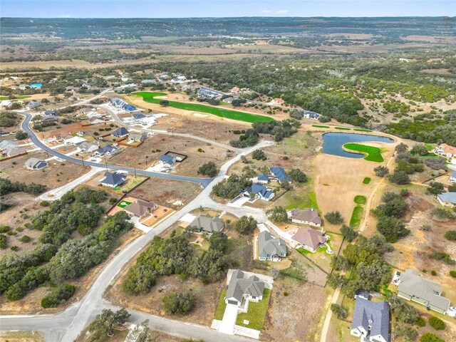 aerial view with a residential view