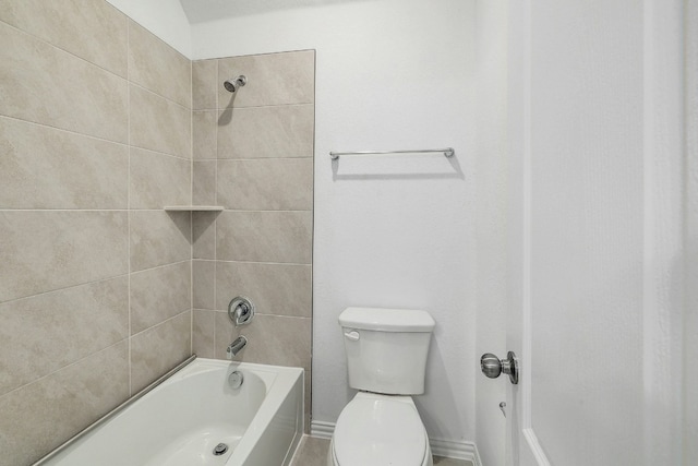 bathroom featuring  shower combination and toilet