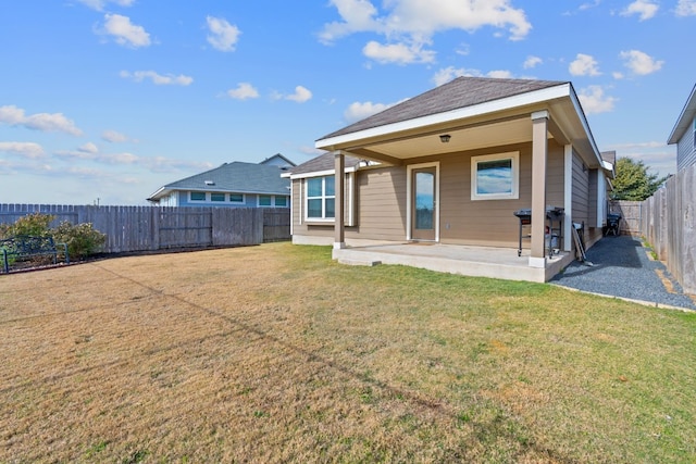 5837 Urbano Bnd, Round Rock, TX 78665 - rear view of property featuring a patio area and a fenced backyard
