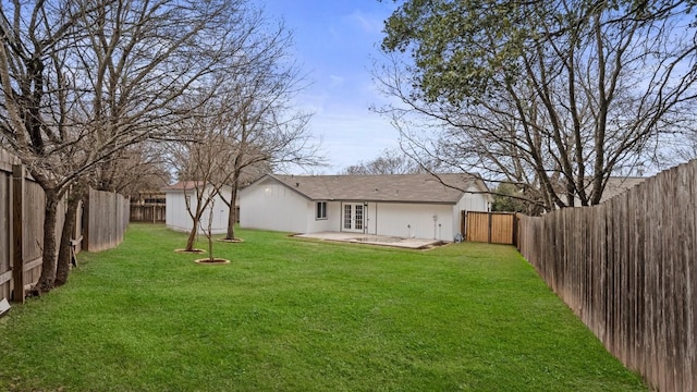 1112 Village Green Dr, Austin, TX 78753 - view of yard featuring french doors and a patio