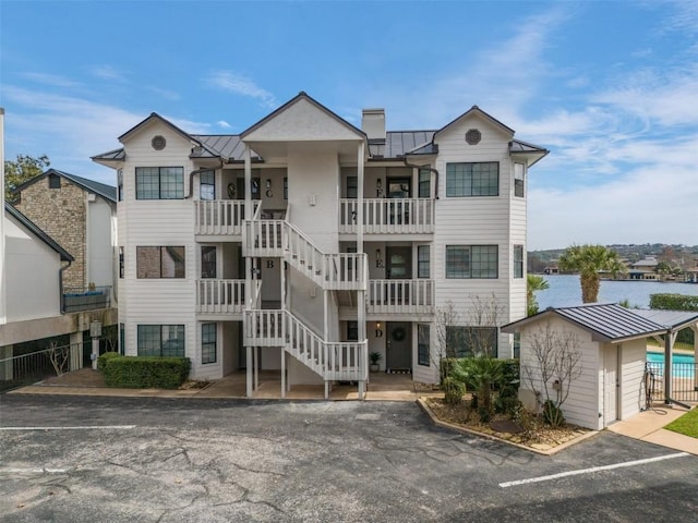 view of property with a water view