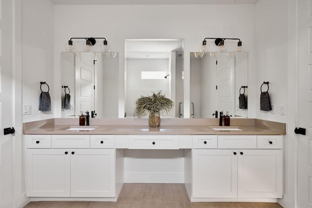 full bath featuring double vanity and a sink