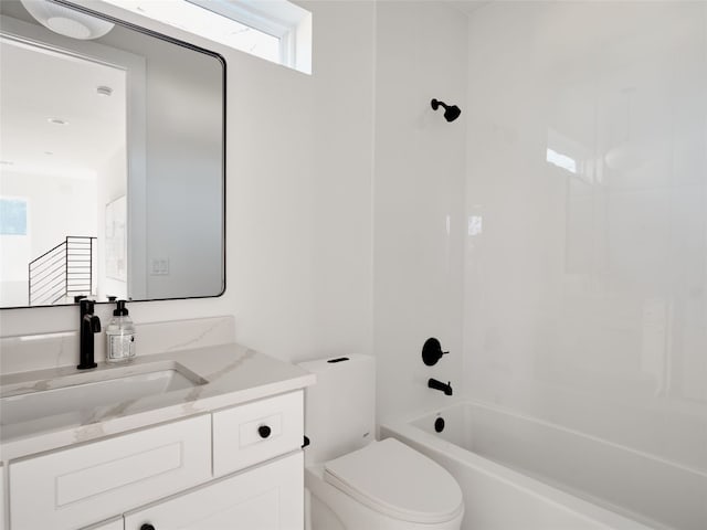 1002 Gullett St Unit 2, Austin, TX 78702 - full bathroom with vanity, toilet, and bathing tub / shower combination