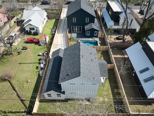 1002 Gullett St Unit 2, Austin, TX 78702 - aerial view of residential area with a pool area