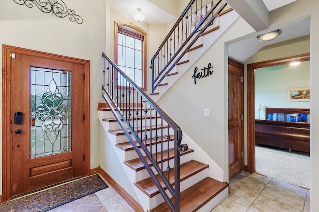 2900 Hi Mesa, Horseshoe Bay, TX 78657 - entryway featuring baseboards, stairs, and plenty of natural light