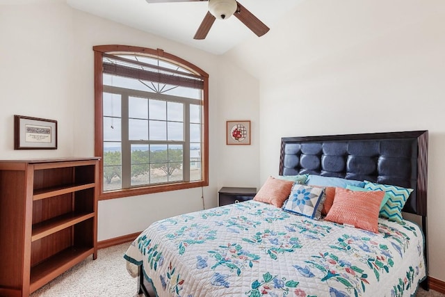 2900 Hi Mesa, Horseshoe Bay, TX 78657 - carpeted bedroom featuring baseboards and ceiling fan