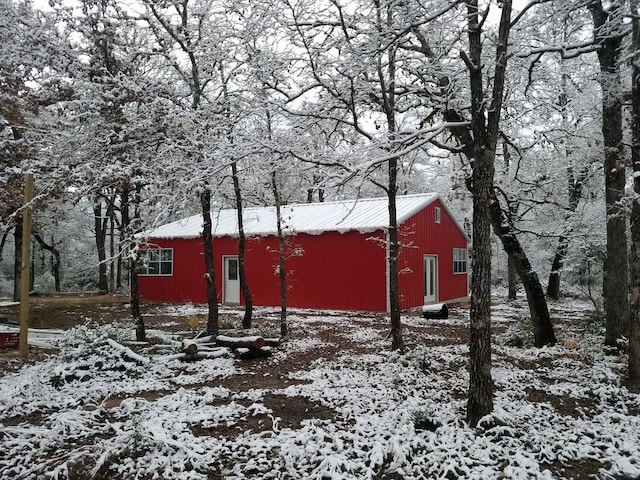 view of snowy yard