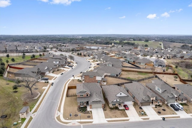 bird's eye view with a residential view