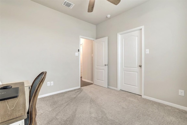 1330 Logan Blvd, Salado, TX 76571 - unfurnished office featuring carpet floors, a ceiling fan, and baseboards