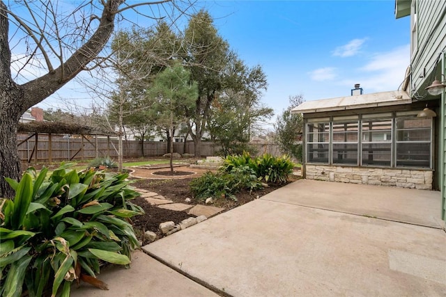 view of patio / terrace with a fenced backyard