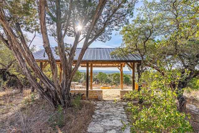 surrounding community with a gazebo