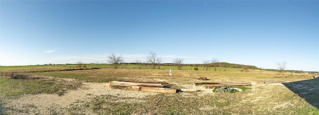 view of yard featuring a rural view